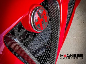 Alfa Romeo 4C Carbon Fiber Front Bumper Center Grille Frame 